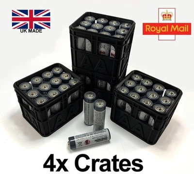 Stackable Battery Crates for AA and AAA Batteries Office Storage Gift Milk Beer - Image 1 of 4