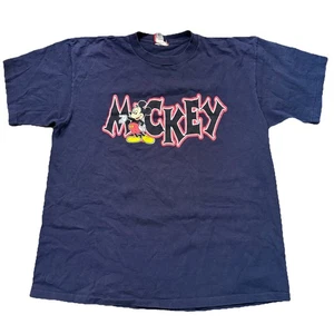 Vtg 90s Mickey Mouse XL Shirt Single Stitch Made USA Spellout Supreme 80s Disney - Picture 1 of 16