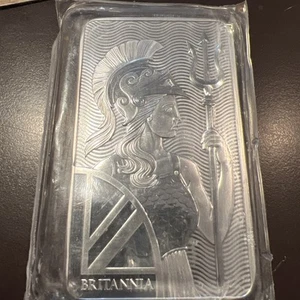 10 Troy oz U.K. Royal Mint Britannia Silver Bar .999 Fine Sealed - Picture 1 of 2