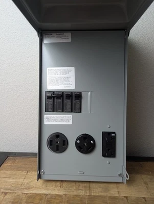 GE RV Panel with 50 Amp and 30 AMP RV Receptacles and a 20 Amp GFCI Receptacle - Image 1 of 4