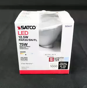 Satco - S29417 LED 12.5W PAR30/SN/FL Neutral White Bulb 75W Replacement - Picture 1 of 9
