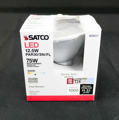 Satco - S29417 LED 12.5W PAR30/SN/FL Neutral White Bulb 75W Replacement - Image 1 of 4