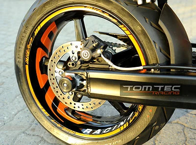 Pegatina de rueda llantas Supermoto para KTM Super Duke 950 990 SM SMR RC8 rayas de llanta Foto 1 de 4