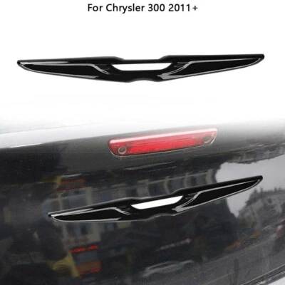 Cubierta de insignia negra brillante con logotipo de coche trasero para Chrysler 300 2011+ accesorios Foto 1 de 4