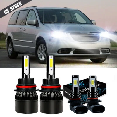For Dodge Grand Caravan 2001-2007 6500K LED Headlight +Fog Light Bulbs Kit Qty4 - Image 1 of 4