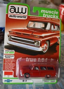 AUTO WORLD 1966 CHEVY SUBURBAN 1:64 PREMIUM SERIES 1 OF 14600 NEW - Picture 1 of 7
