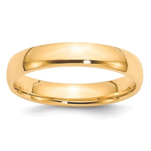 14k Yellow Gold 4mm LTW Comfort Fit Band Ring CFL040 - Picture 1 of 2