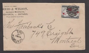 1899 Seaforth, HUR. cds. 2c  Map (No. 85).  Reid & Wilson Hardware corner. Reduc - Bild 1 von 2