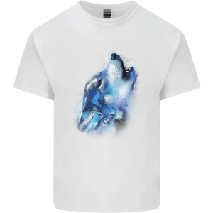 A Watercolour Wolf Kids T-Shirt Boys Girls - Picture 1 of 3