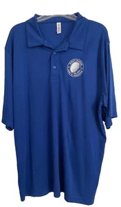 Team 365 Men's Golf Shirt Size 2XL Blue Short Sleeve Graphic Golf League 215 - Picture 1 of 8