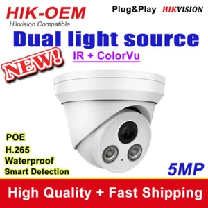Hikvision Compatible Dual Light ColorVu 5MP IP Camera IR with MIC IP67 Outdoor - Picture 1 of 9