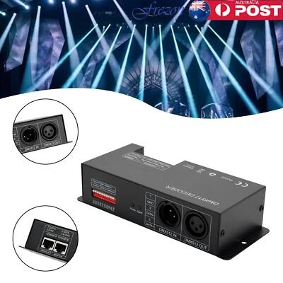 4 Channel DMX 512 Decoder RGBW PWM Dimmer Driver LED Strip Light Controller AU - image 1 of 4