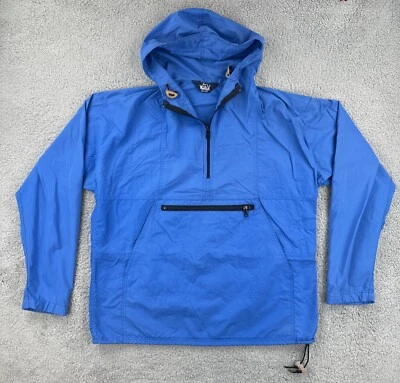 Vtg Woolrich Mens XL Blue Hooded Anorak Windbreaker 90s USA Made Packable Gear - Image 1 of 4