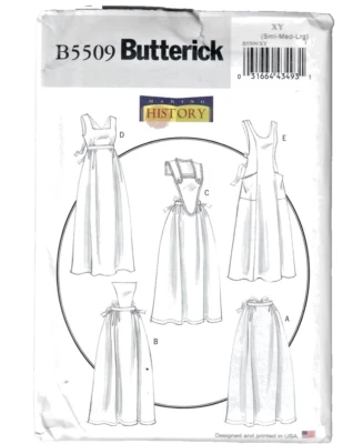 Butterick Sewing Pattern B5509 8-18 Aprons Smock History Cosplay Costume Theater - Image 1 of 4