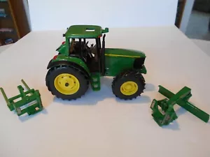 Vintage 2004 Ertl 1:16 Scale John Deere 7420 Tractor with MFWD & Two Attachments - Picture 1 of 20