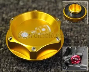 RDT Gold Aluminum Engine Oil Fuel Filter Tank Cap Cover Plug Honda Universal - Picture 1 of 1