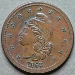 1863 29/303a Patriotic Civil War Token R-2 VF - Picture 1 of 2