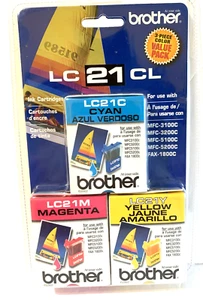 Brother LC 21 CL Printer Ink 3pk Cartridges Cyan Magenta Yellow exp. 3/07 - Picture 1 of 5