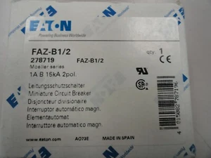 Eaton FAZ-B1/2 278719 Moeller series 1A B 15kA 2pol. Mini Circuit Breaker NEW!!! - Picture 1 of 6