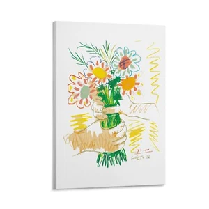 Cratoon Flower Canvas Poster Gift Living Room Decor Wall Art Decoration Art - Picture 1 of 13