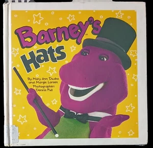 Barney's Hats Book Hardcover 1993 Lyons Margie Larsen Mary Ann Dudko PBS Exlibry - Imagen 1 de 9