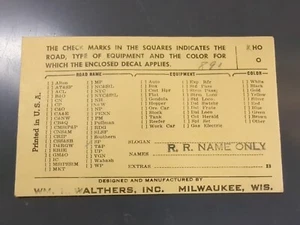 Vintage Walhers Decals No. 891 Southern Pacific SP RR Name Only HO - Picture 1 of 2