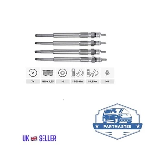 4X GLOW PLUGS FOR HYUNDAI GRAND SANTA FE IX35 KIA SORENTO SPORTAGE 367102F000 - Picture 1 of 6
