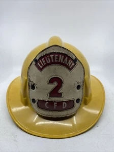 Vintage MSA TOPGARD Feuerwehrmann Schutzhelm gelb verstellbar Größe 1969 Klasse D - Bild 1 von 9