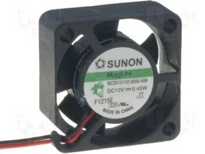 Sunon Lüfter 25x25x10mm MF25101V2-A99 DC 12V 9600 U/min 16dBA Vapolager 2 Litzen - Bild 1 von 1