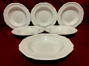 Mikasa Antik Weiß Ultima + 5er Set Pasta/Suppenschalen mit Rand 9 1/2" - Bild 1 von 2