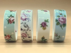 Set of 4 Royal Albert New Country Roses napkin rings. - Picture 1 of 6