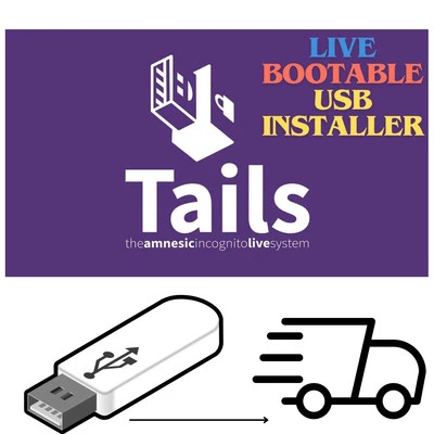 Unidad flash USB de arranque Tails Linux 6.14.1 navegador Tor 64 bits seguro rápido Foto 1 de 4