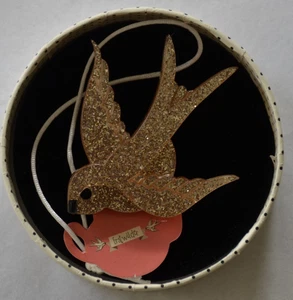 Erstwilder Brooch Blue Bird Of Happiness ( Gold Version) - Picture 1 of 5