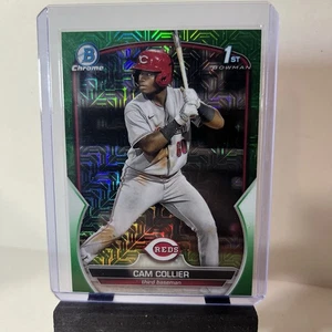 2023 1st Bowman Chrome Cam Collier Green Mojo Refractor /99 Reds RC #BCP-125 - Picture 1 of 3