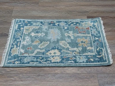 Alfombra Bohemia Oushak, Alfombra Turca Oushak, Alfombra Contemporánea Hecha a Mano, 2x3 Pies Foto 1 de 4