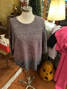 PURE JILL Oversize-Strickpullover mehrfarbig Dolman. Med/petite. geräumig - Bild 1 von 8