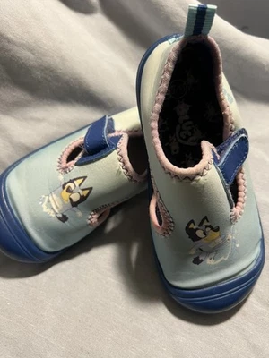 Zapatillas sin cordones azules para niñas pequeñas niñas talla 6 azules/rosa Foto 1 de 4