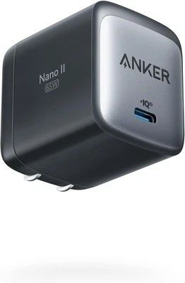 Anker Nano USB C Charger,65W GaN II PPS Fast Compact Foldable Charger Black  - Image 1 of 4