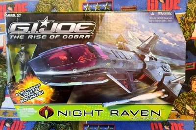 Hasbro 2009 GI Joe Rise of Cobra Night Raven con Air-Viper NUEVO STOCK ANTIGUO sellado Foto 1 de 4