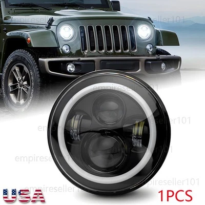 Faro LED redondo de 7" ojos de ángel halo para Ford F-100 F-150 F-250 F-350 Mustang Foto 1 de 4