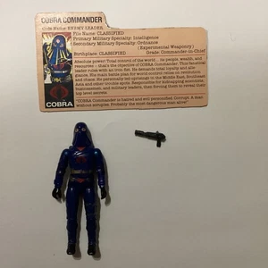 GI Joe 1983 Hooded Cobra Commander Complete Vtg Hasbro Figure w/Card Mail Away - Picture 1 of 10