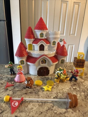 任天堂超级马里奥蘑菇王国城堡玩具套装桃子城堡和玩偶 — 第 1/4 张图片