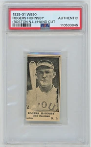 1925 - 1931 W590 Strip Card Rogers Hornsby BOSTON NL Short Print PSA - Picture 1 of 3