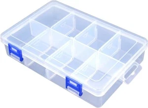Plastic Compartment Storage Box With Adjustable Divider Removable Grid - Picture 1 of 7