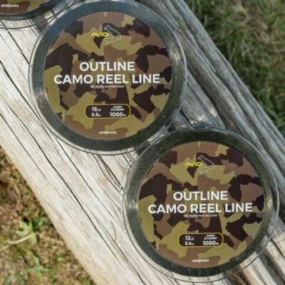 Avid Carp Outline Camo Reel Line 1000m Spool - Image 1 of 2