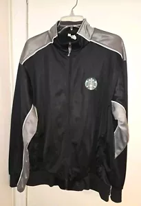 Chaqueta deportiva para hombre negra y gris talla XL cosida en parche STARBUCKS. - Imagen 1 de 10