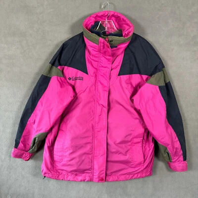 Columbia Mujer Bugaboo Chaqueta M Rosa Cremallera Completa Abrigo Forrado de Vellón Foto 1 de 4