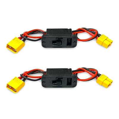 ✅ 2 Ein/Aus On/Off Schalter Schalterkabel XT60 Stecker Buchse + Ladebuchse 16AWG - Bild 1 von 4