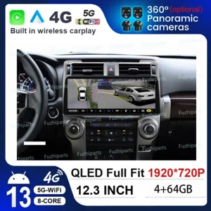 12.3" Android 13 for Toyota 4 Runner 2009~20 Car Stereo Radio GPS NAV Carplay 4G - Picture 1 of 8