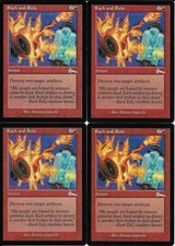 MTG: RACK AND RUIN Urza's Legacy UNCOMMON; played, Excellent condition x4